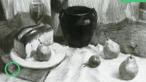 何沛礼--四川2018素描考题《静物组合》