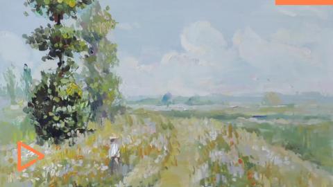 大师风景临摹（带讲解）莫奈-Paysage Pres De Giverny