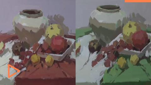 王宗波—色彩静物变调讲解示范