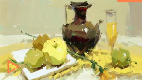 （第一课）色彩静物变调讲解示范