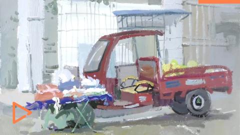 色彩场景小色稿