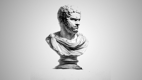 石膏胸像：侧面卡拉卡拉