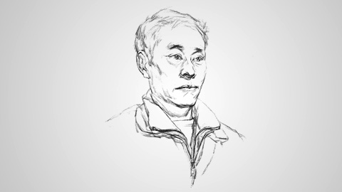 素描-不同的头像起形方法：男中年四分之三