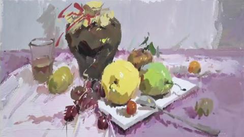 色稿临摹：小色稿—紫色调