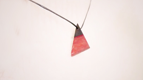 手工木艺--檀木拼色吊坠