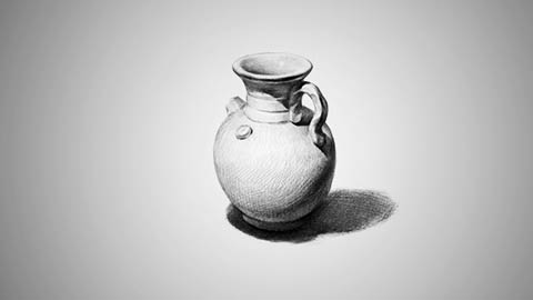 素描静物--罐子