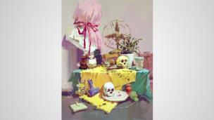 色彩场景与静物结合