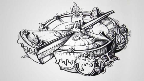 黑白单体刻画—蛋糕