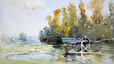 临摹大师画学会色彩场景中颜色的处理