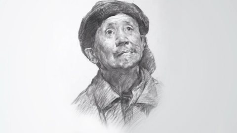 素描（老年人画像）