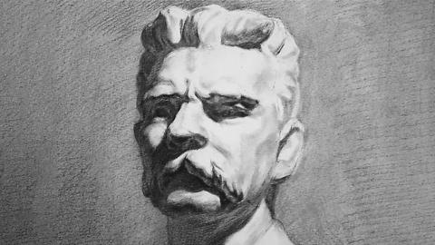 石膏头像--高尔基