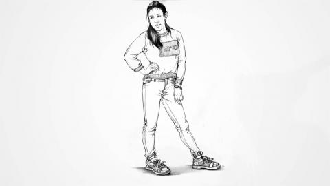 郑华伟-速写女青年站姿