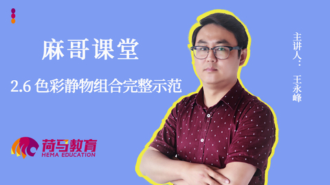 麻哥课堂——2.6色彩静物组合完整示范