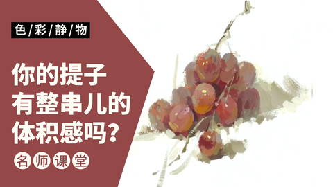 （第十二课）色彩静物单体：红提子
