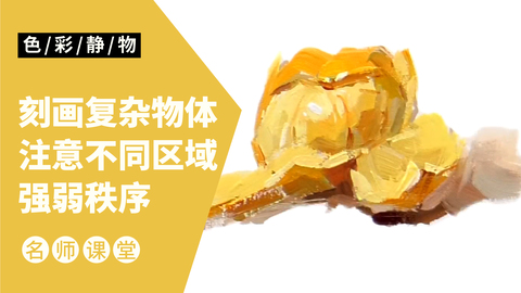 （第八课）色彩静物单体：剥开的橘子