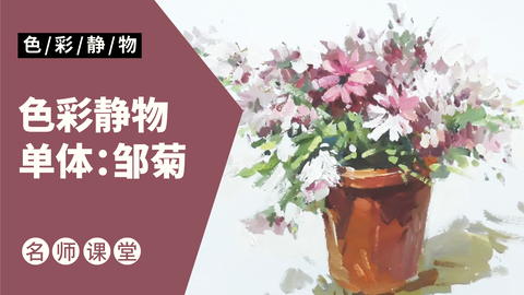 （第三课）色彩静物单体：雏菊
