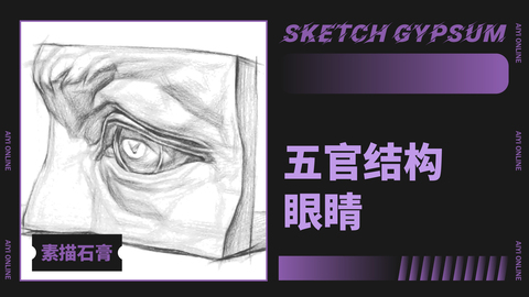 五官结构：眼睛/四分之三面