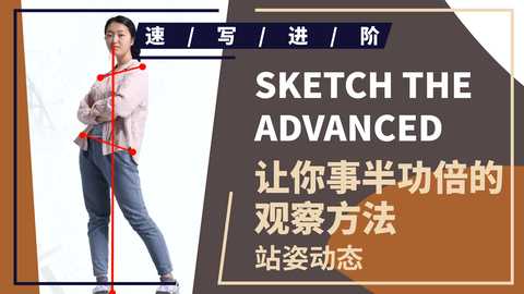 动态速写--站姿--各角度站姿动态讲解