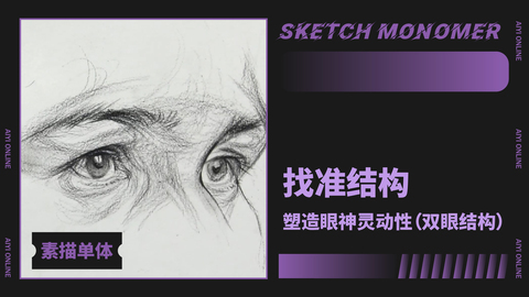 （第十一课）眼睛：双眼四分之三侧/结构